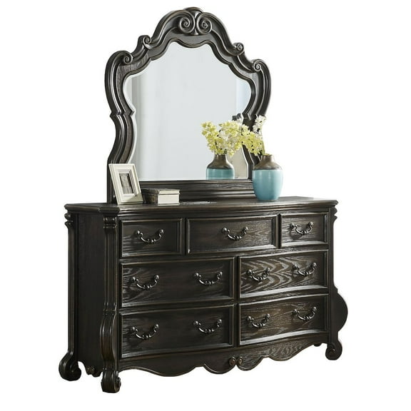 Steve Silver Rhapsody Multi-step Molasses Wood 7-drawer Dresser and Mirror