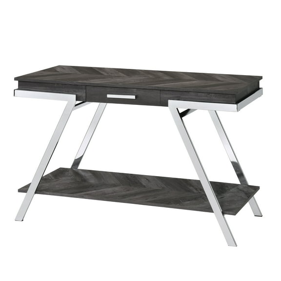 Steve Silver Roma Dark Gray Wood and Laminate Sofa Table