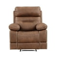 thumbnail image 1 of Steve Silver Rudger Microsuede Manual Recliner, Chestnut Brown, 1 of 7