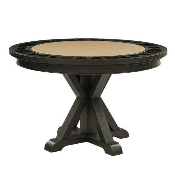 Steve Silver Rylie 6PC Dining Set with Game Top, Black