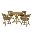 thumbnail image 1 of Steve Silver Rylie Counter Table & 4 Swivel Counter Chairs, Natural Finish, 1 of 11