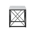 thumbnail image 1 of Steve Silver Skyler White Genuine Marble Top Square End Table, 1 of 6