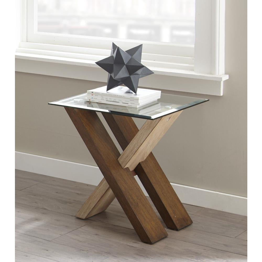 Steve Silver Tasha Indoor Modern Glass Top Square 24