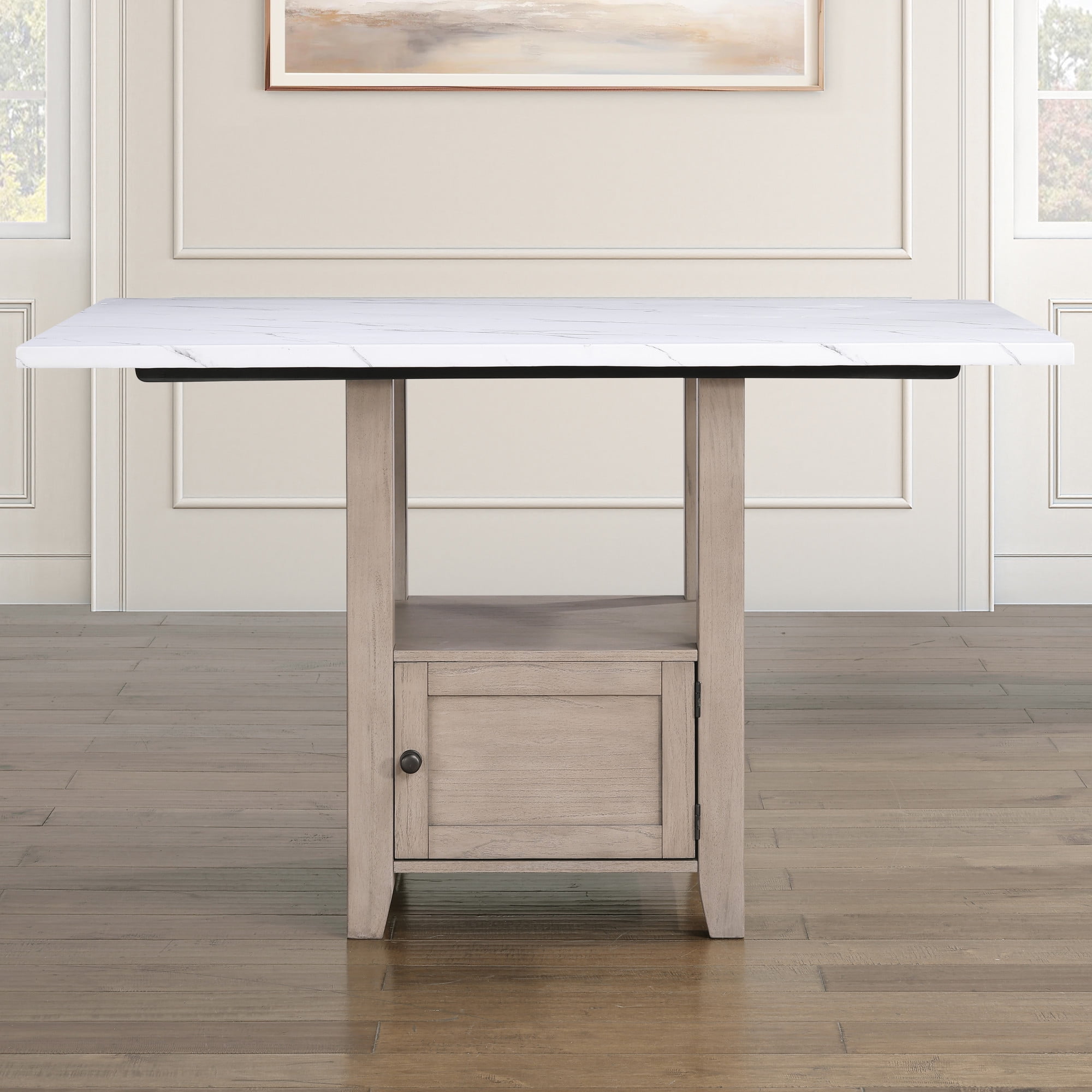 Steve Silver Taylor Faux Marble Top Counter Height Dining Table