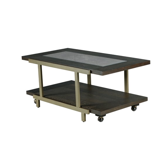 Steve Silver Terrell Coffee Table with Casters, Smokey Brown