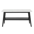 thumbnail image 1 of Steve Silver Vida Modern Genuine Marble Top 56" Rectangle Console Table, White, 1 of 7