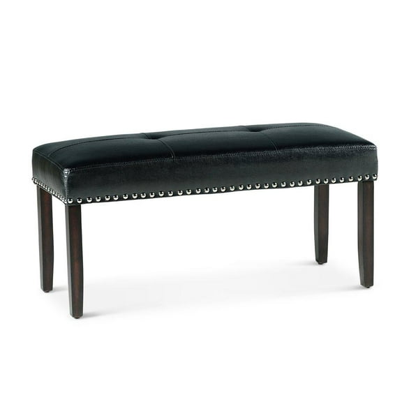 Steve Silver Westby Ebony Faux Leather Dining Bench