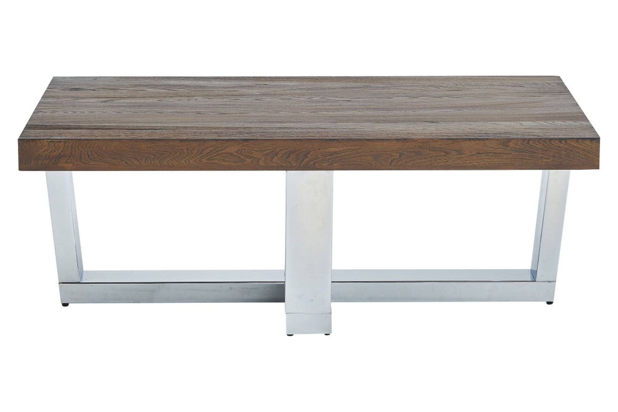 Steve Sivler Laredo Rectangle Wood and Iron Coffee Table, Chestnut ...