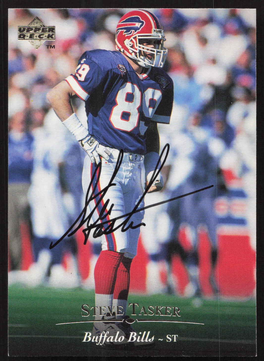 Steve Tasker Autographed 1995 Upper Deck Card #241 Buffalo Bills SKU ...
