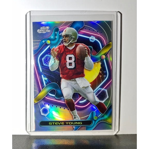 Steve Young 2023 Topps Chrome Cosmic Refractor NFL #295 Card SF 49ers