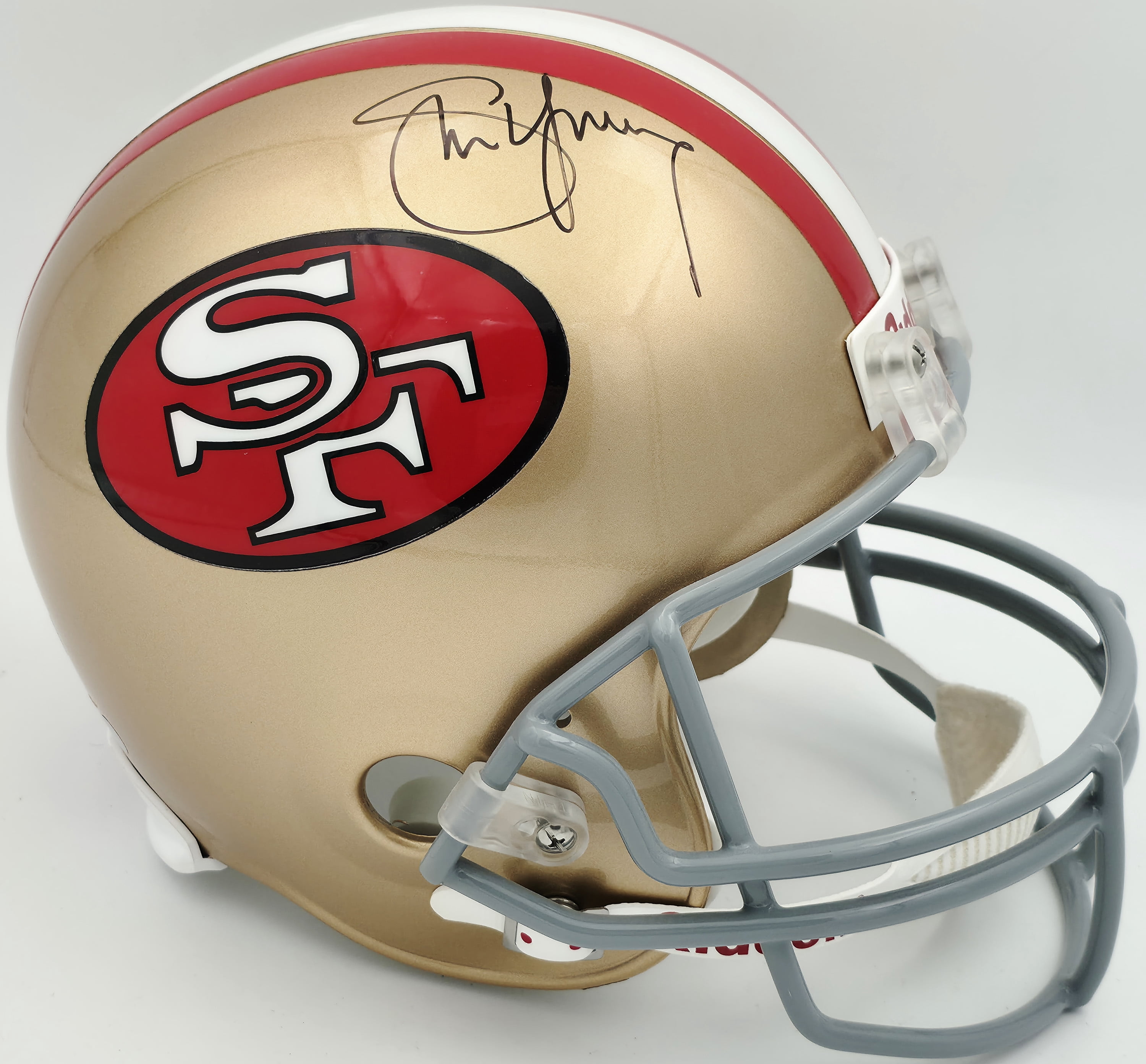 Mini Casque Ardoise Signé Frank Gore - San Francisco 49ers - Authentifié Beckett BAS - Collector