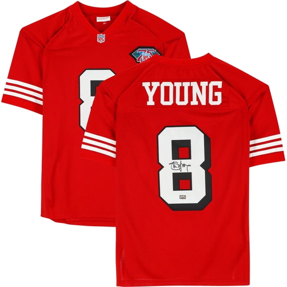 Steve Young San Francisco 49ers Autographed Red Mitchell & Ness Authentic Jersey - Fanatics Authentic Certified