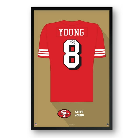 Steve Young San Francisco 49ers Framed 27" x 39" Retired Jersey Art Print