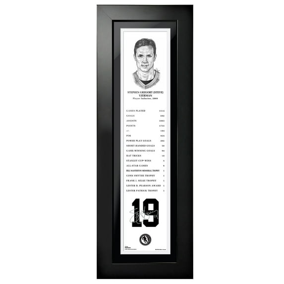 Steve Yzerman 6'' x 22'' NHL Hockey Hall of Fame Photo
