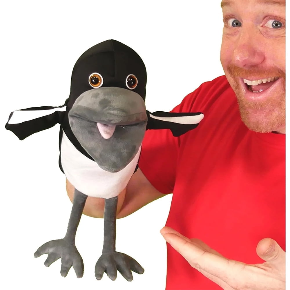 Steve and Maggie Plush Toy, Soft Magpie Plush Toy, Bird Hand Puppet ...
