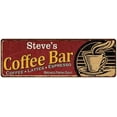 thumbnail image 1 of Steve's Coffee Bar Red Sign Kitchen Gift 6x18 106180006279, 1 of 1