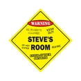 thumbnail image 1 of Steve's Room Decal Crossing Zone Xing | Indoor/Outdoor | 10" Tall kids bedroom decor door children's name boy girl, 1 of 4