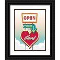 thumbnail image 1 of Steven, Hill 19x24 Black Ornate Wood Framed with Double Matting Museum Art Print Titled - Open your heart, 1 of 4