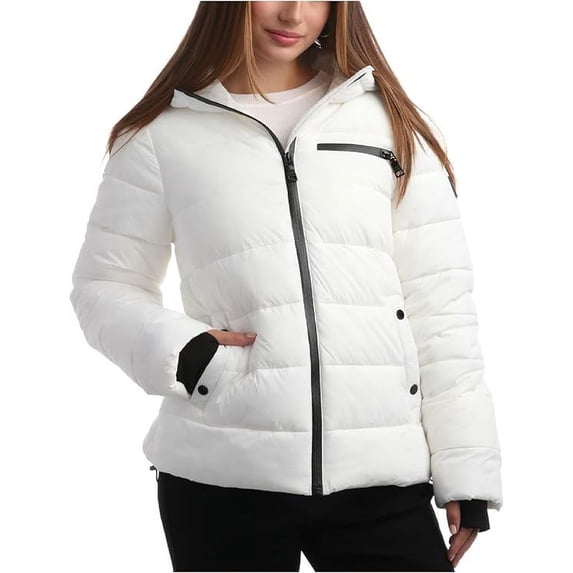 Steve Madden Women Winter Jacket - Packable Quilted Puffer Parka Coat Hooded Jacket for Women, S-XL