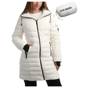 STEVEN BY STEVE MADDEN Steve Madden Women's Winter Coat - Packable Long Length Quilted Puffer Parka Coat - Hooded Outerwear Jacket for Women, S-XL