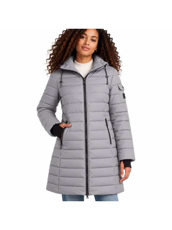 Steven Madden Women's Winter Coat - Packable Long Length Quilted Puffer Parka Jacket for Women, S-XL