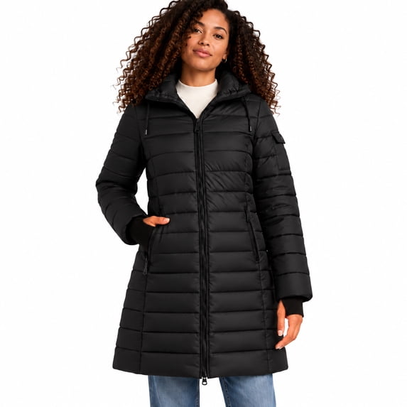 Steven Madden Women's Winter Coat - Packable Long Length Quilted Puffer Parka Jacket for Women, S-XL