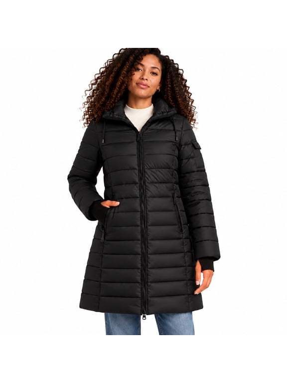 Steven Madden Women's Winter Coat - Packable Long Length Quilted Puffer Parka Jacket for Women, S-XL