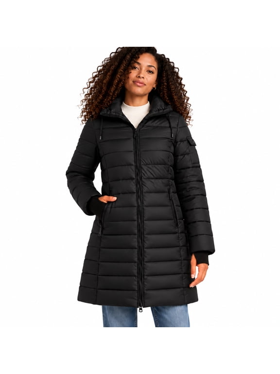 Steven Madden Women's Winter Coat - Packable Long Length Quilted Puffer Parka Jacket for Women, S-XL