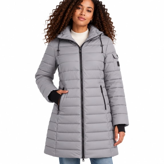 Steven Madden Women's Winter Coat - Packable Long Length Quilted Puffer Parka Jacket for Women, S-XL