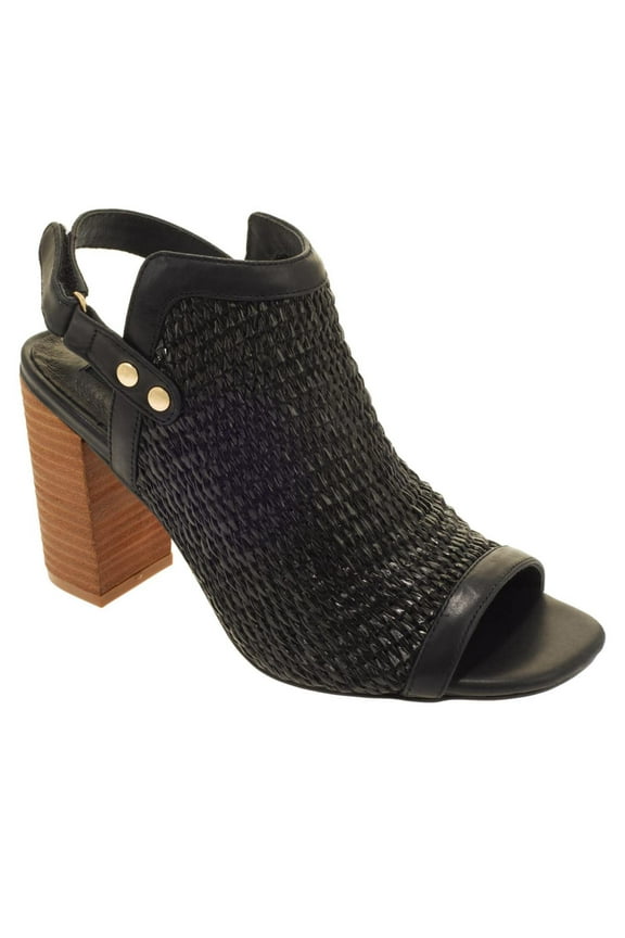 Steven Raffia  Sweep Leather Pump