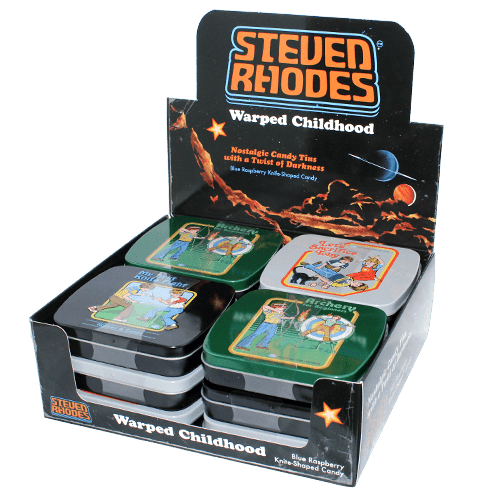 Steven Rhodes Warped Childhood Blue Raspberry Candy 1.5 oz. Tin
