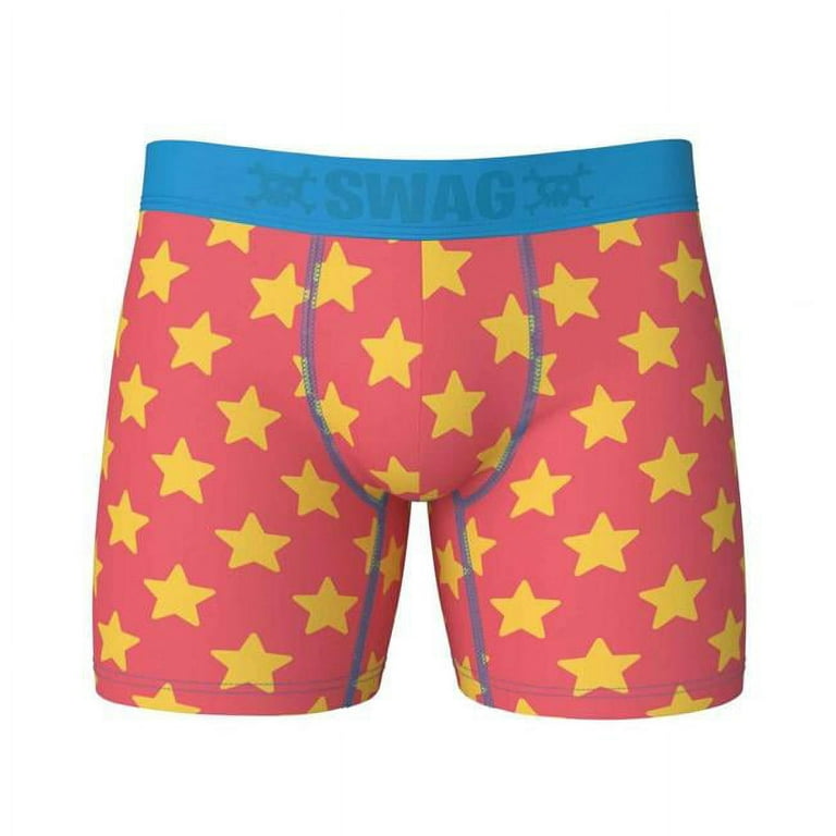 Steven Universe 854715-large 36- Star Swag Mens Boxer Briefs, Red & Yellow  - Large 36-38