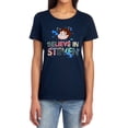 thumbnail image 1 of Steven Universe Believe Women's T Shirt, Navy, Small, 1 of 6