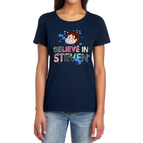 Steven Universe Believe Women's T Shirt, Navy, Small