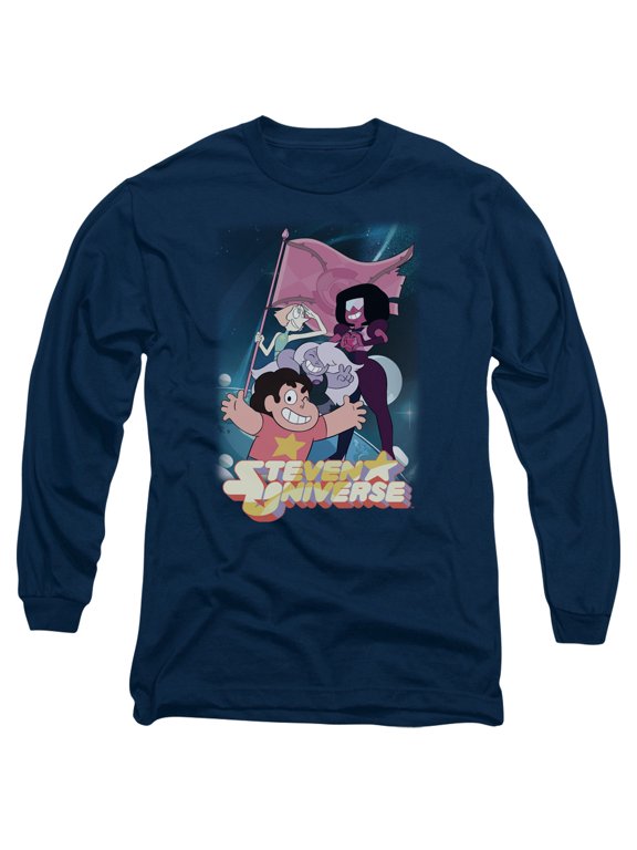 Men's Steven Universe Crystal Gem Flag Long Sleeve Medium Navy