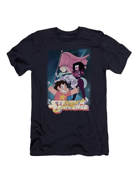 Steven Universe - Crystal Gem Flag - Premium Slim Fit Short Sleeve Shirt - Large