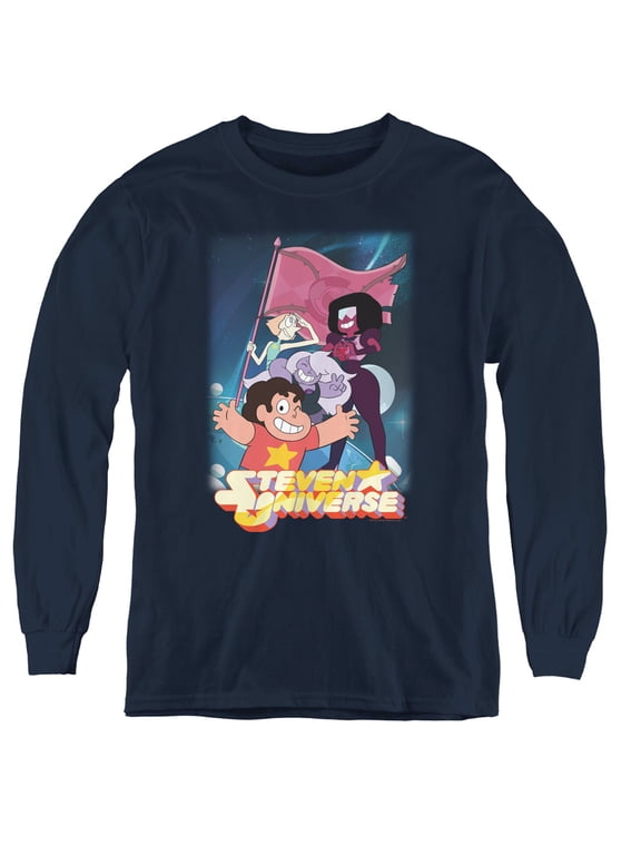 Steven Universe - Crystal Gem Flag - Youth Long Sleeve Shirt - Large