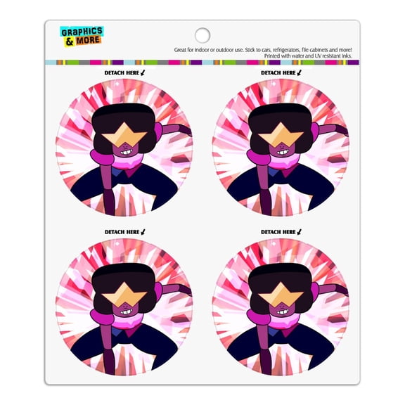 Steven Universe Garnet Refrigerator Fridge Locker Vinyl Circle Magnet Set