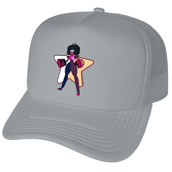Steven Universe Garnet Star Foam Snapback Trucker Hat - Unisex for Men and Women