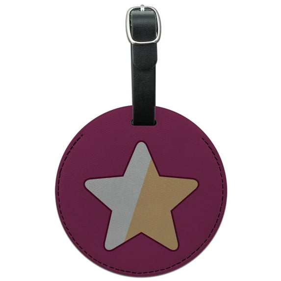 Steven Universe Garnet Star Round Leather Luggage Card Suitcase Carry-On ID Tag
