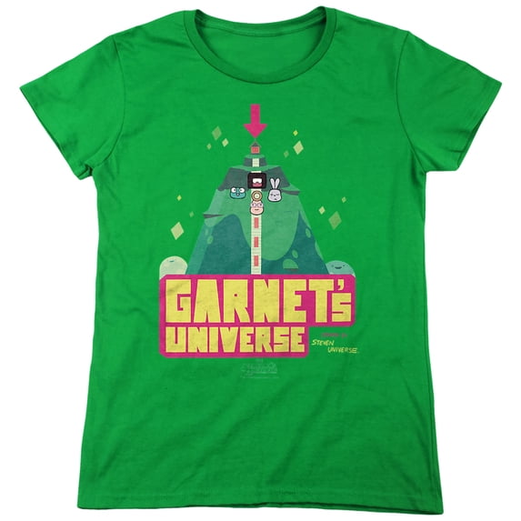 Steven Universe Garnets Universe Women's T Shirt, Kelly Green, 2X-Large
