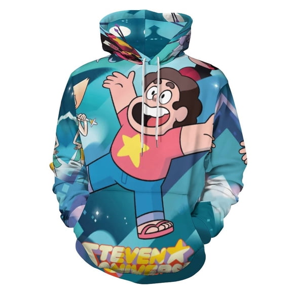 Steven Universe Hoodie 3D Print Pullover Hooded Long Sleeve Sweatshirts Tops Blouse with Pocket for Mens Womens