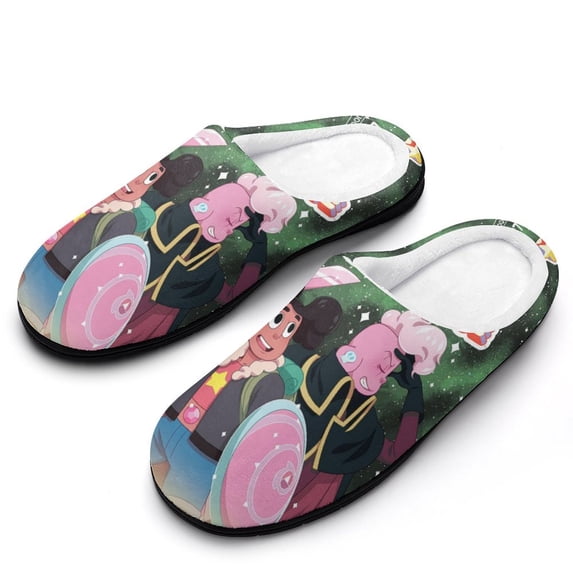 Steven Universe Mens Cozy Slippers Warm Soft Plush Slipper Slip-on House Shoes for Home Indoor Outdoor