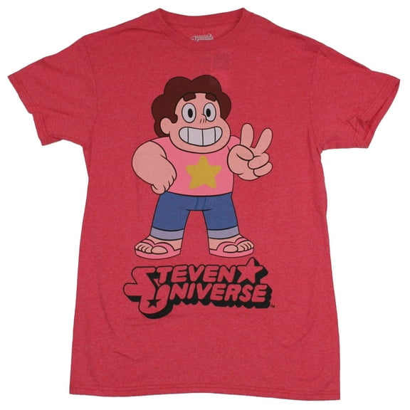 Steven Universe Mens T-Shirt - Peace Sign Thumbs Up Image (2X-Large)