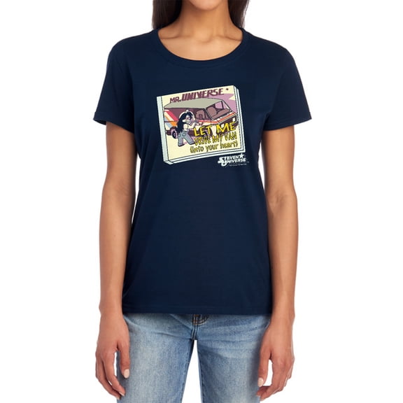 Steven Universe Mr. Universe Women's T Shirt, Navy, Medium
