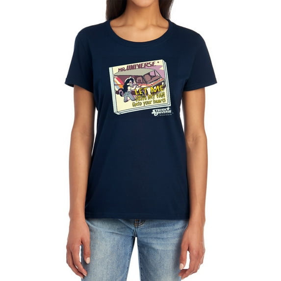 Steven Universe Mr. Universe Women's T Shirt, Navy, Medium