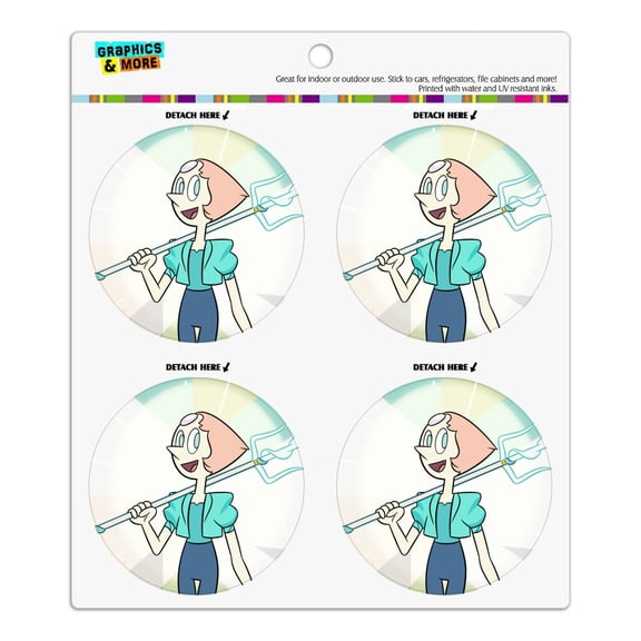 Steven Universe Pearl Refrigerator Fridge Locker Vinyl Circle Magnet Set
