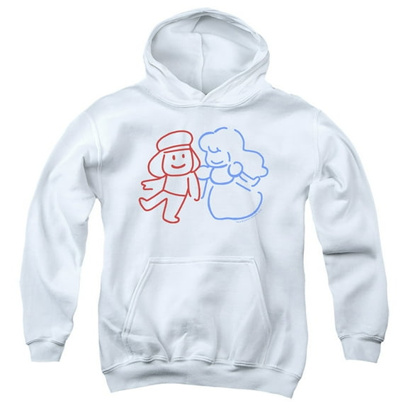 Steven Universe Ruby Sapphire Sketch Kids Pull-Over Hoodie (Small) for Youth Boys and Girls, White