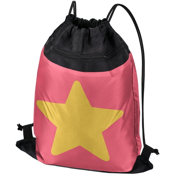 Steven Universe Steven Star Drawstring Backpack Sports Bag Sackpack 17" x 13", Perfect for Gym, Yoga or Practice