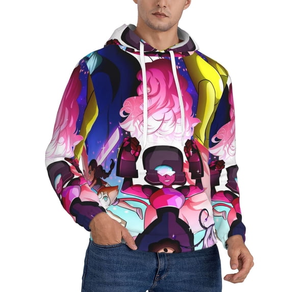 Steven Universe Trendy Cartoon Men'S Fleece Hooded Hoodie, hoodies for women men with pockets,Fall Fashion 2025 Pullover Sweaters Winter Clothes